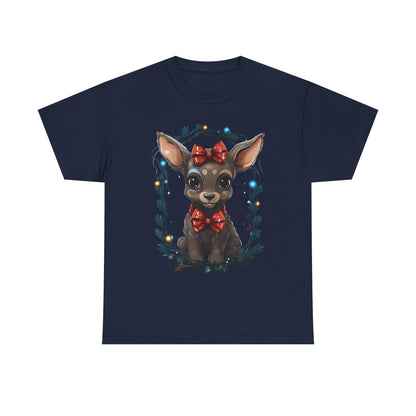 T-Shirt — Cute Chihuahua Puppy with Red Bows Christmas Graphic Tee