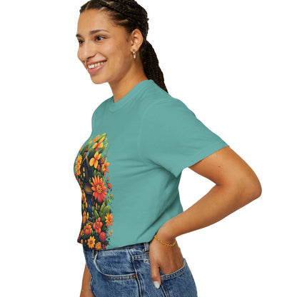 Sunlit Cottage Floral T‑Shirt — Cozy Autumn Garden Illustration
