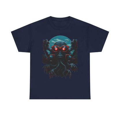 Cosmic Horror Creature T-Shirt | Retro Alien Graphic - product view