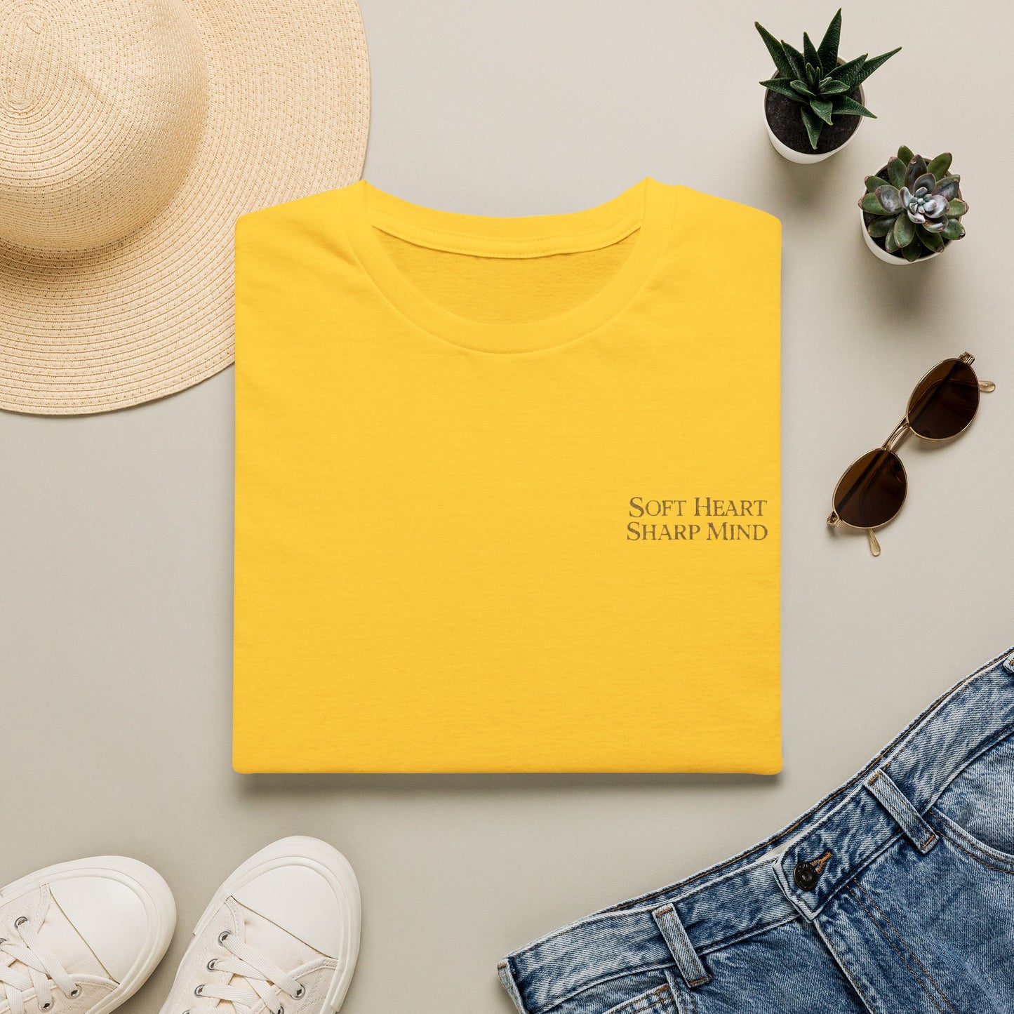 Soft Heart Sharp Mind Tee — Inspirational Minimalist Graphic T-Shirt