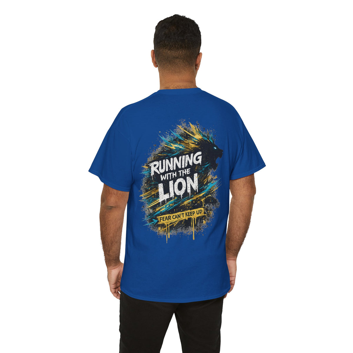 Running With the Lion Christian T-Shirt - product view