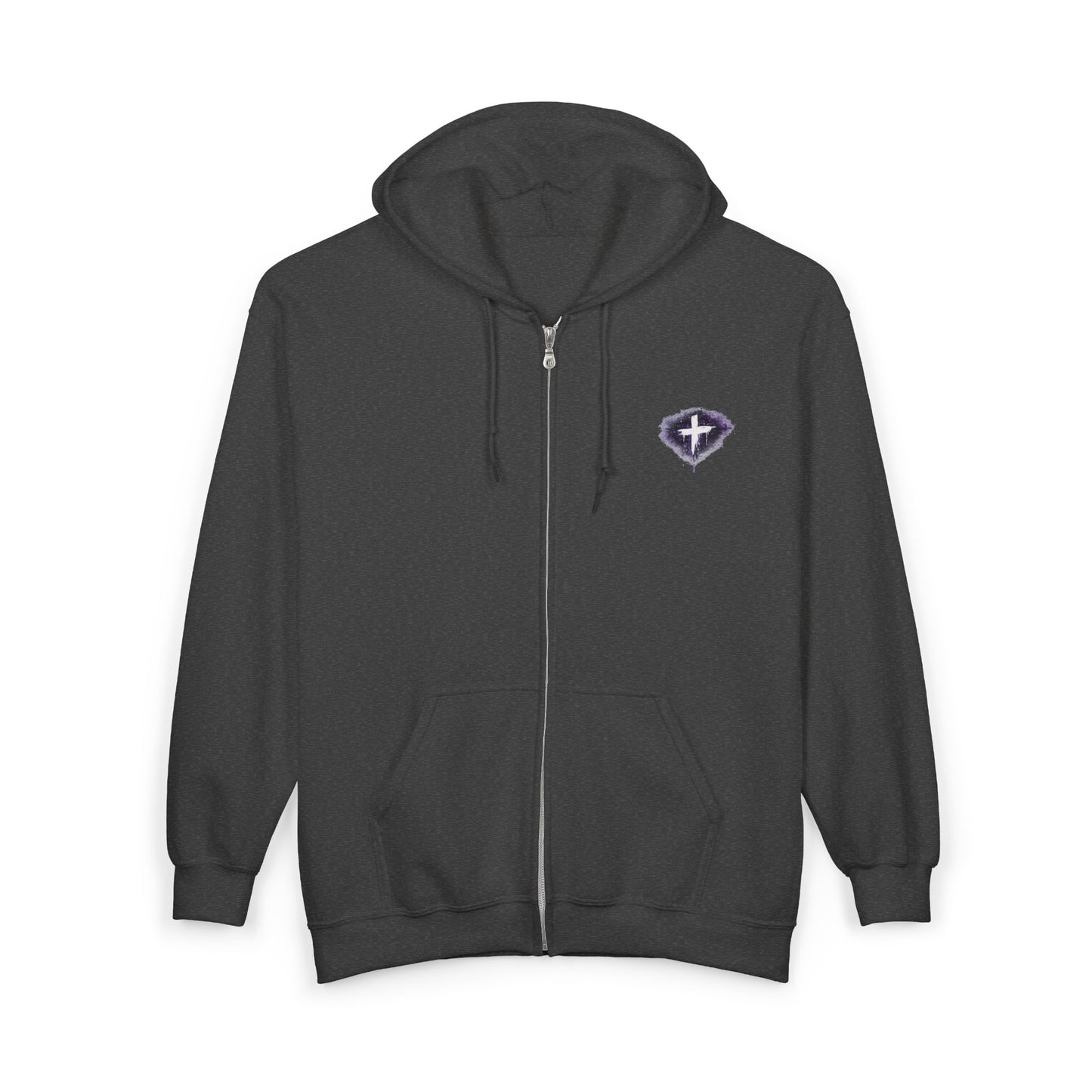 Holy Chaos Zip Hoodie — Christian Graphic Full‑Zip Sweatshirt