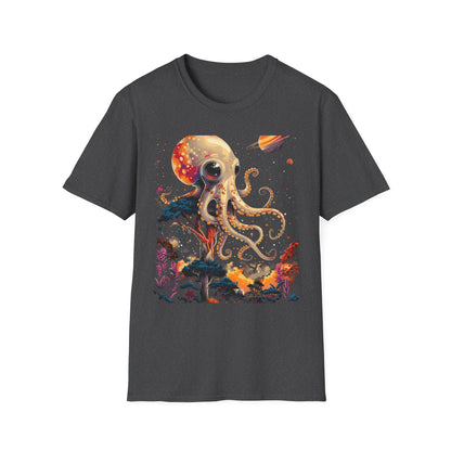 Octopus Space Art T-Shirt — Cosmic Deep Sea Graphic Tee