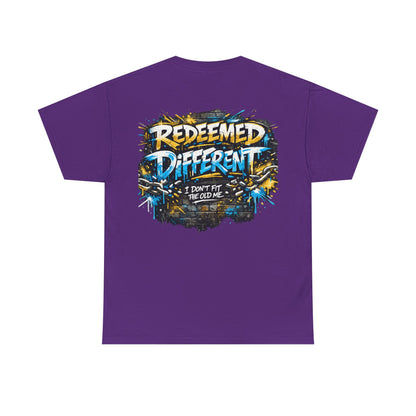 Redeemed Different Christian Graphic T-Shirt | Faith Streetwear Graffiti Tee