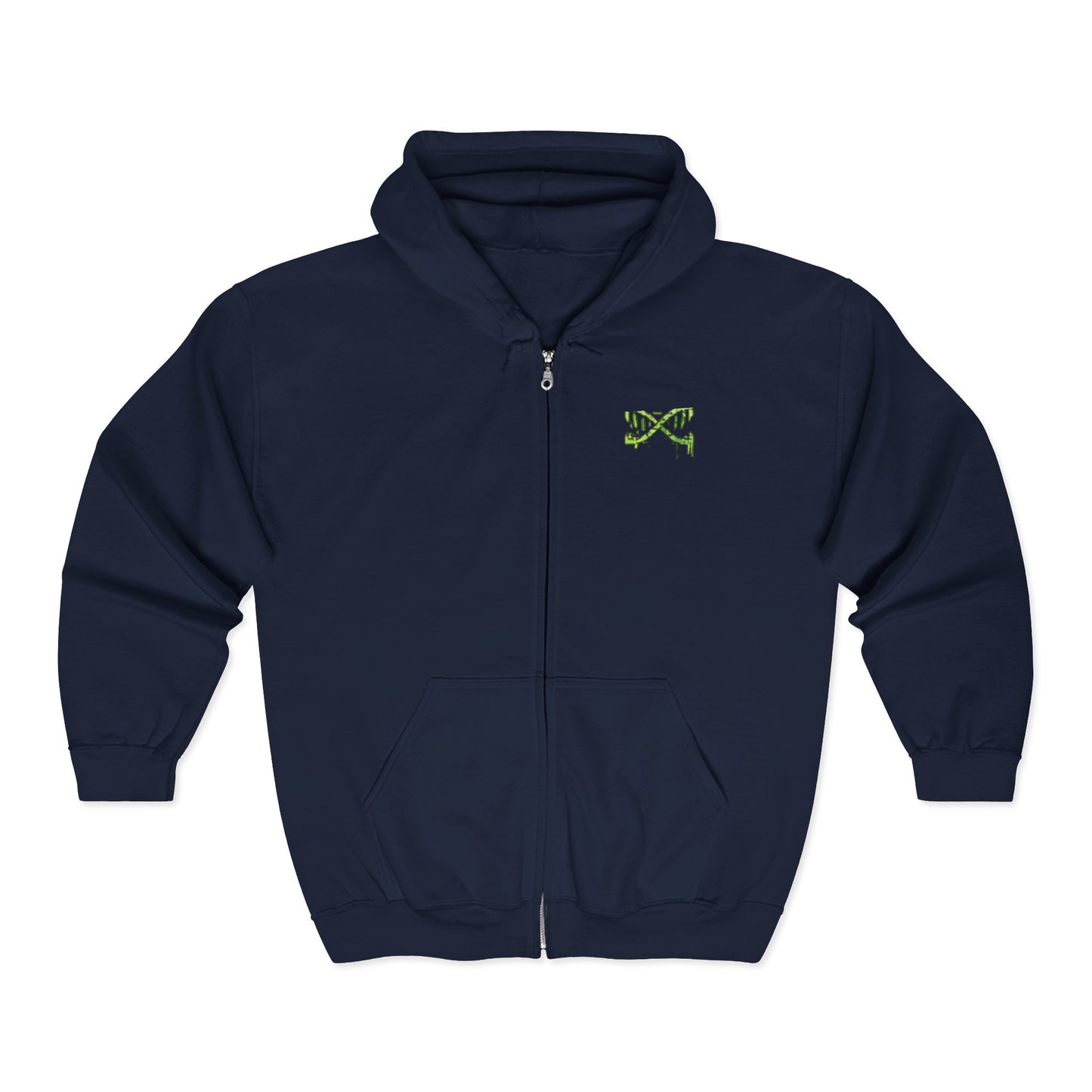 DNA Science Hoodie - Genetics Nerd Full-Zip Zip-Up Sweatshirt
