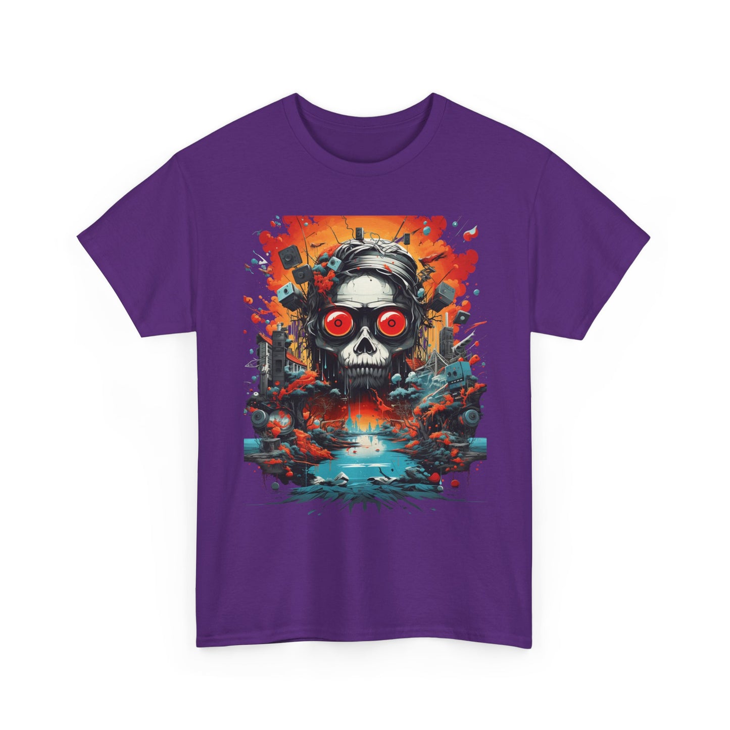 Skull Pilot Graphic Tee — Retro Apocalypse Aviation Design