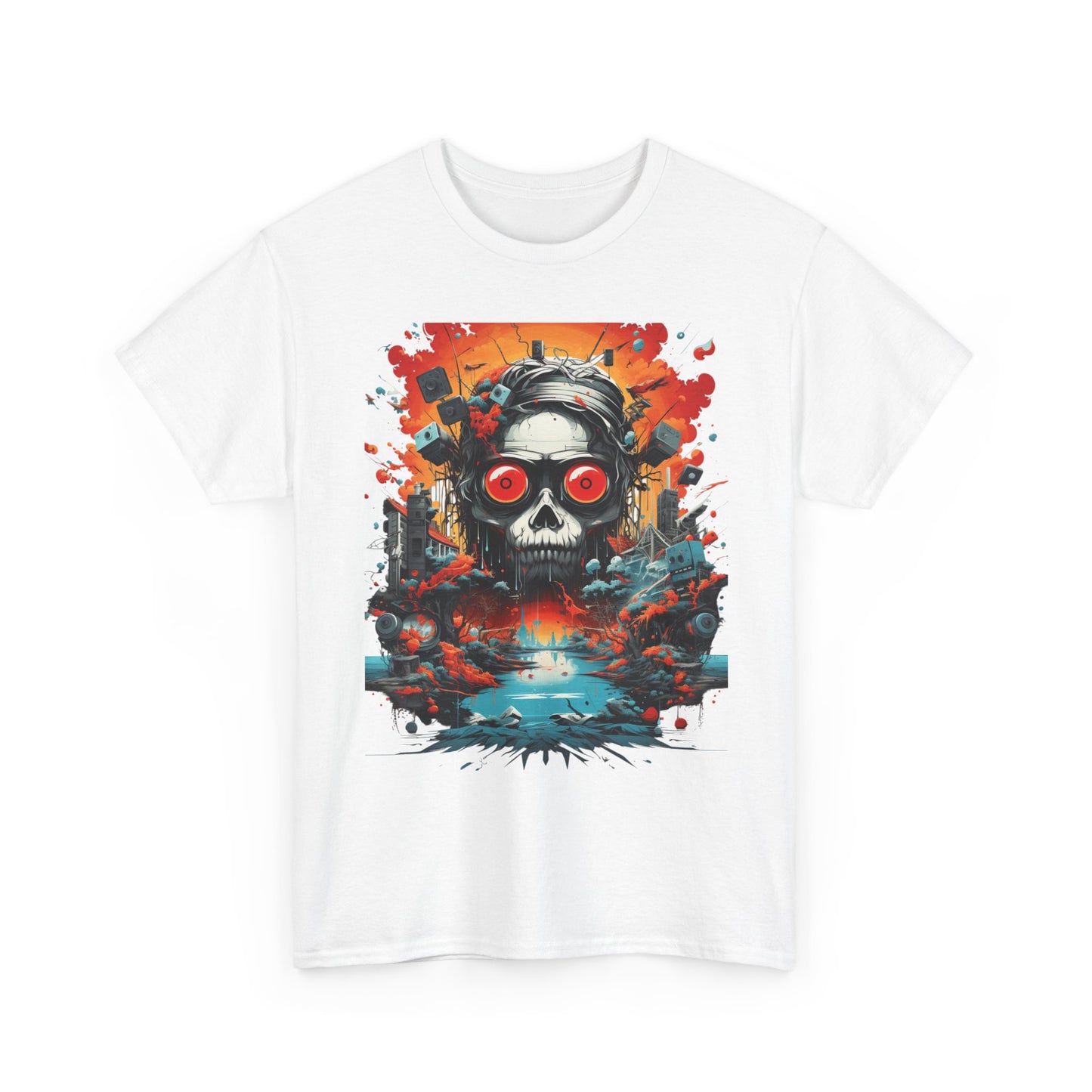 Skull Pilot Graphic Tee — Retro Apocalypse Aviation Design