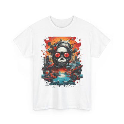 Skull Pilot Graphic Tee — Retro Apocalypse Aviation Design