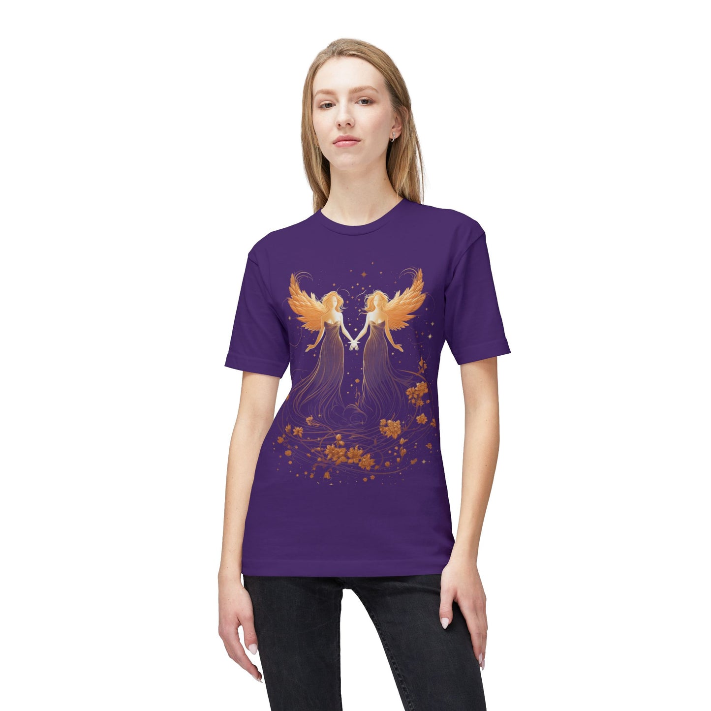 Angel Wings T‑Shirt — Ethereal Twin Angels Design