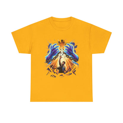 Graphic Tee — Cosmic Guardian Breaking Chains