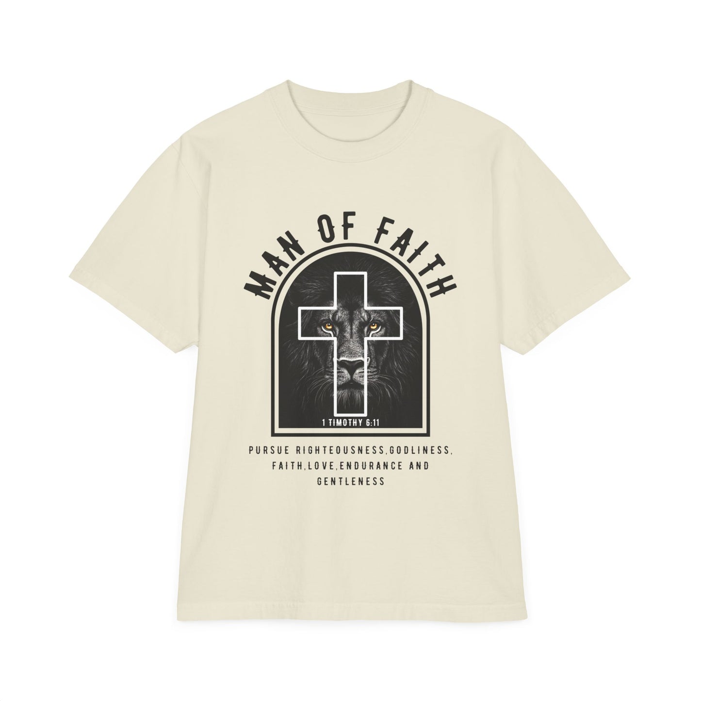 Man of Faith T-Shirt — Cross & Lion Christian Tee