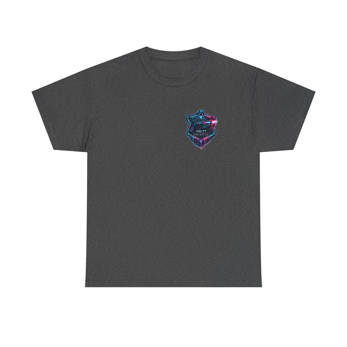 Neon Outlaw Cyberpunk Graphic T-Shirt - product view