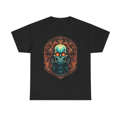 Steampunk Skull T-Shirt | Copper Gear Graphic - product view