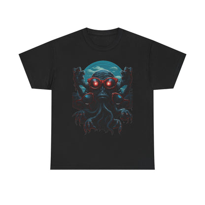 Cosmic Horror Creature T-Shirt | Retro Alien Graphic - product view