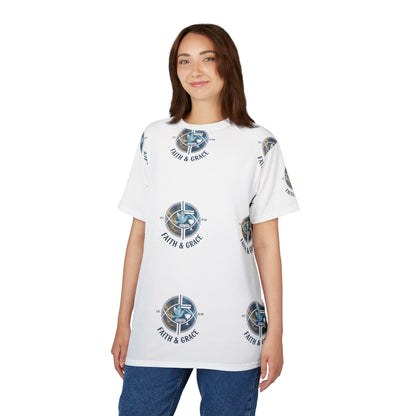 Faith & Grace Cut & Sew Tee — All-Over Print Unisex Shirt