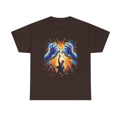 Graphic Tee — Cosmic Guardian Breaking Chains
