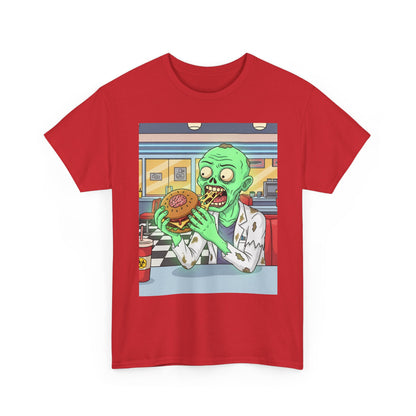 Zombie Feast Unisex Tee | Funny Graphic T-Shirt for Halloween, Horror Lovers, Unique Gift, Casual Wear, Party Shirt