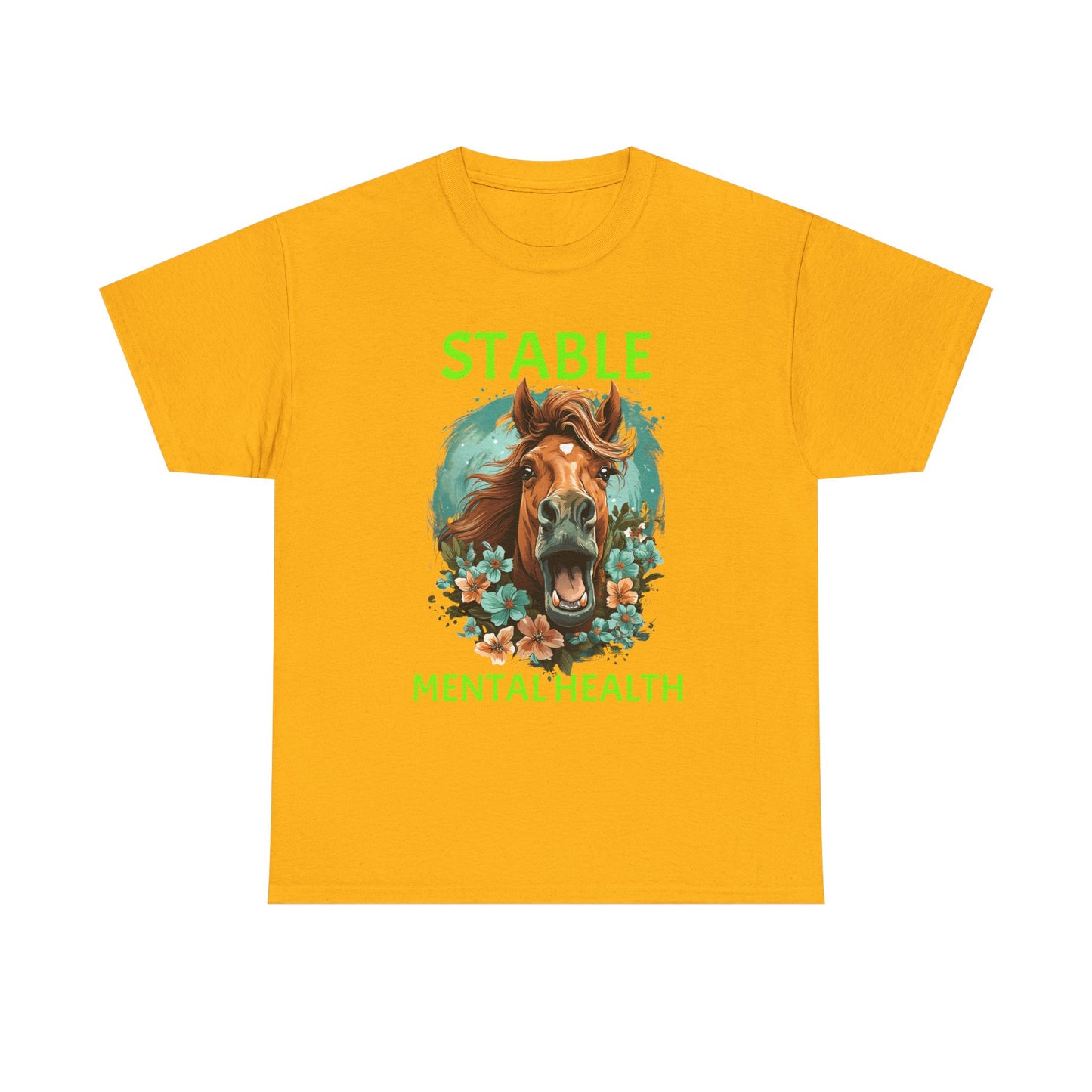 Stable Mental Health Horse Tee – Funny Horse Graphic T-Shirt