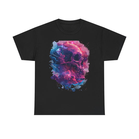 Neon Cosmic Skull Graphic T-Shirt - product view