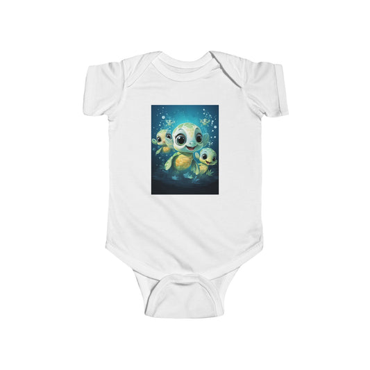 Cute Sea Turtle Baby Bodysuit — Adorable Ocean Turtle Infant Onesie