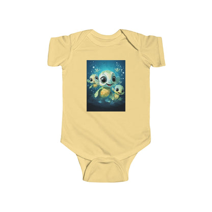 Cute Sea Turtle Baby Bodysuit — Adorable Ocean Turtle Infant Onesie