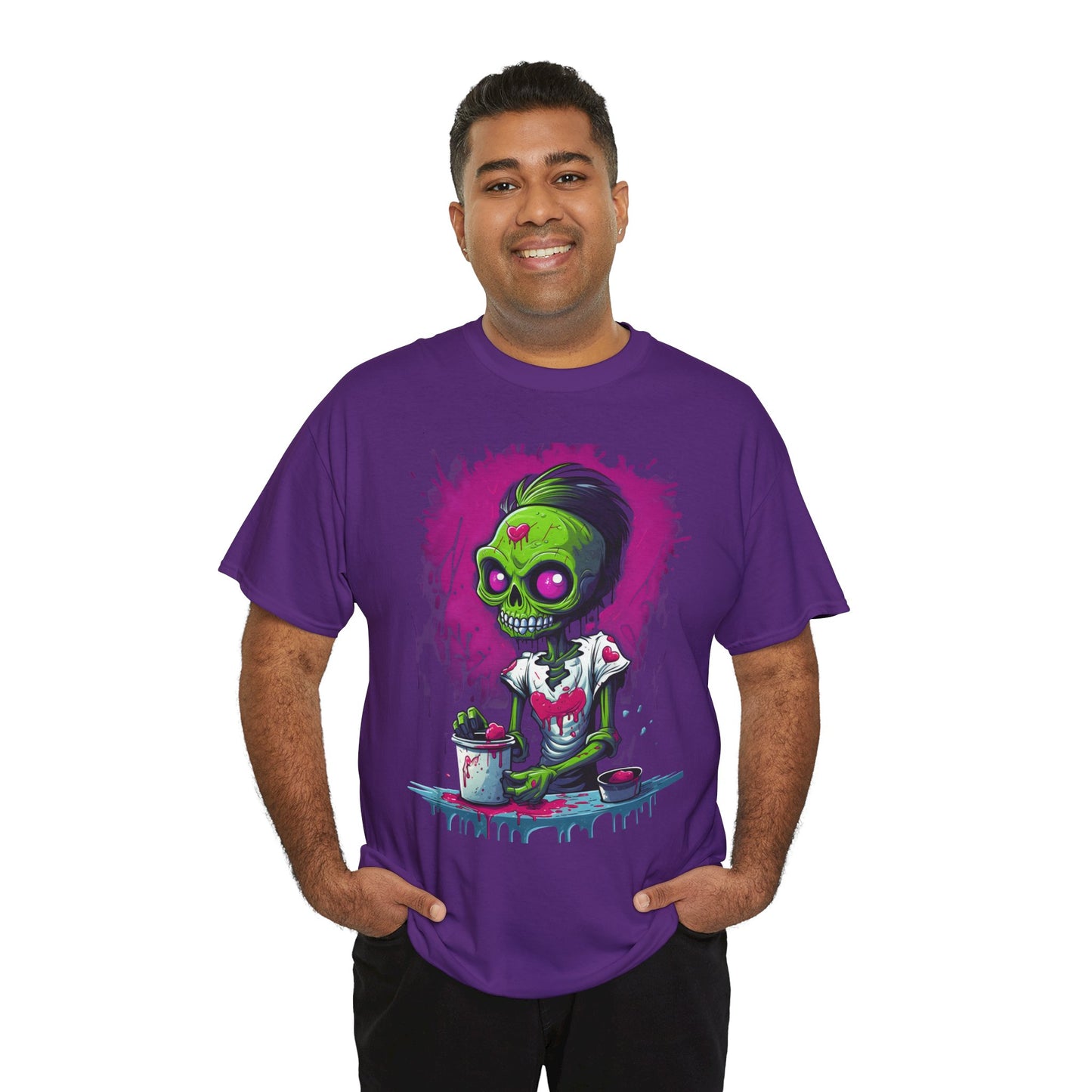 Zombie Chef T-Shirt — Neon Green Skull Cooking Graphic Tee