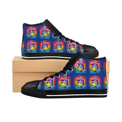 Vibrant High-Top Sneakers, Colorful Casual Shoes for Women, Trendy Footwear, Unique Gift for Her, Festival Ready
