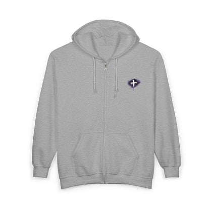 Holy Chaos Zip Hoodie — Christian Graphic Full‑Zip Sweatshirt