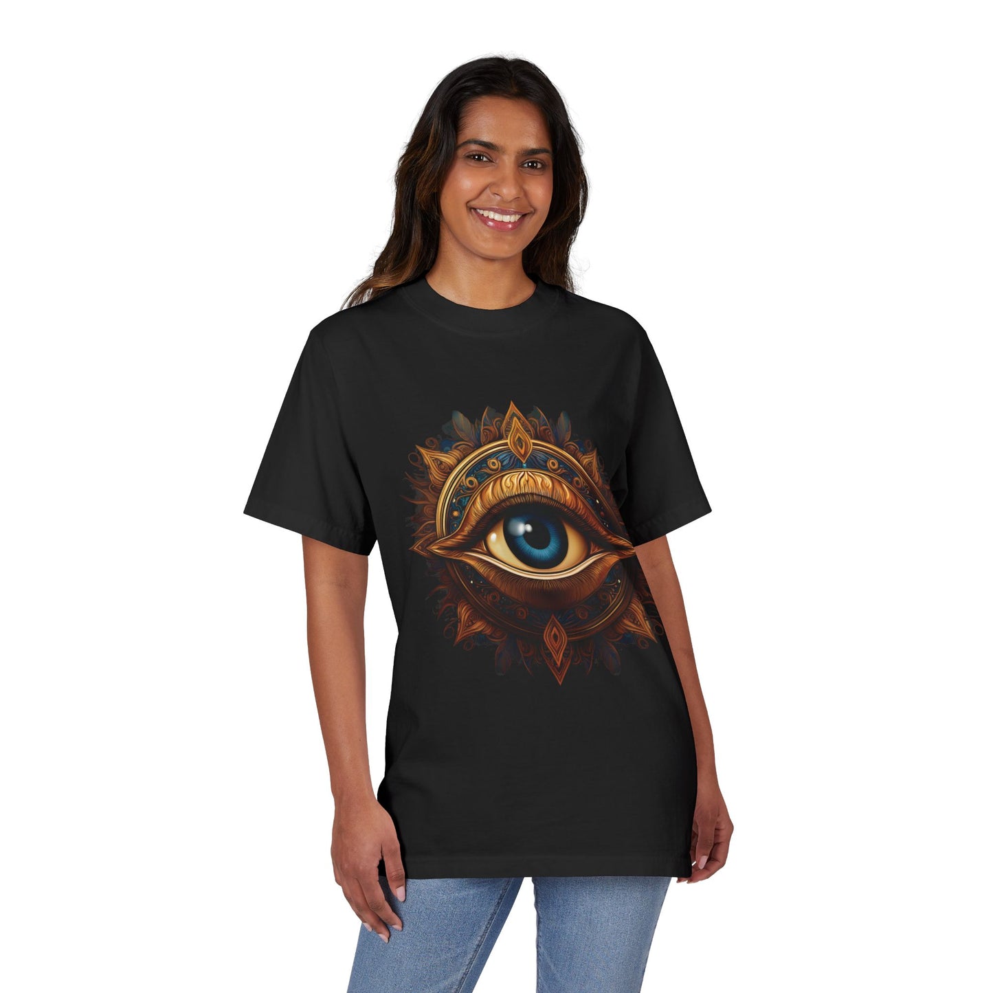 Mystic All-Seeing Eye T-Shirt — Boho Spiritual Graphic Tee