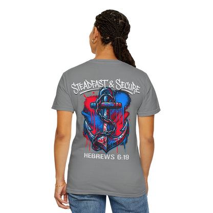 Hebrews 6:19 Anchor T‑Shirt — "Steadfast & Secure" Christian Faith Tee