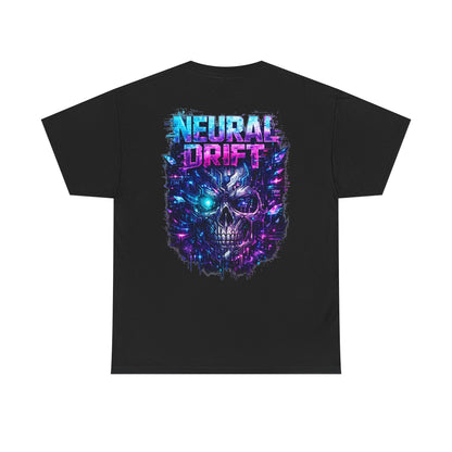 Neural Drift Cyberpunk Skull T-Shirt - product view