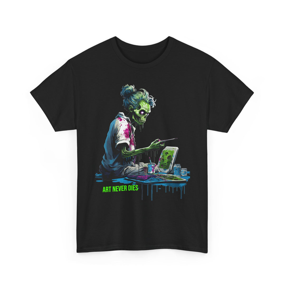 Art Never Dies Zombie Artist T-Shirt - product view