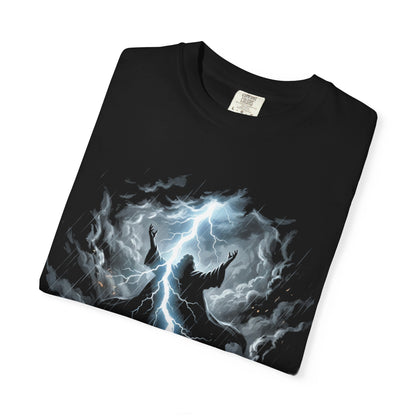 Psalm 18:11 Lightning Storm T-Shirt — Faith-Inspired Graphic Tee