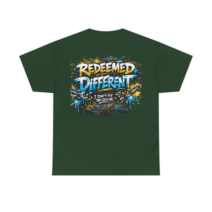 Redeemed Different Christian Graphic T-Shirt | Faith Streetwear Graffiti Tee