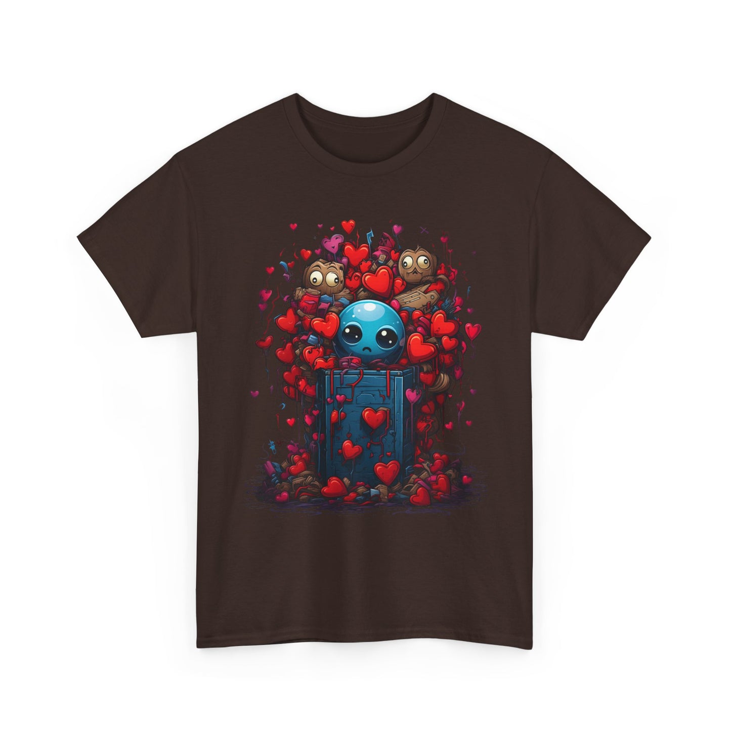 Cute Alien in Heart Garden T-Shirt — Valentine’s Day Cute Sci‑Fi Tee