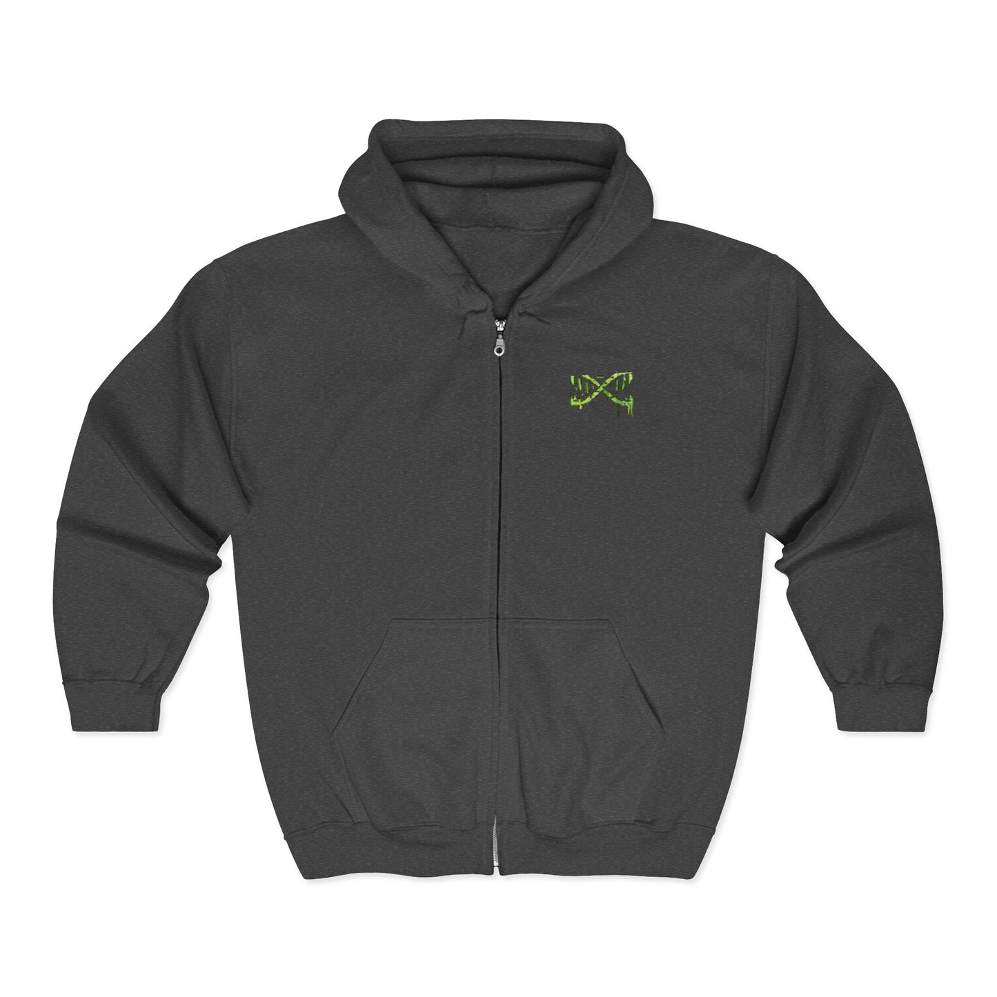 DNA Science Hoodie - Genetics Nerd Full-Zip Zip-Up Sweatshirt