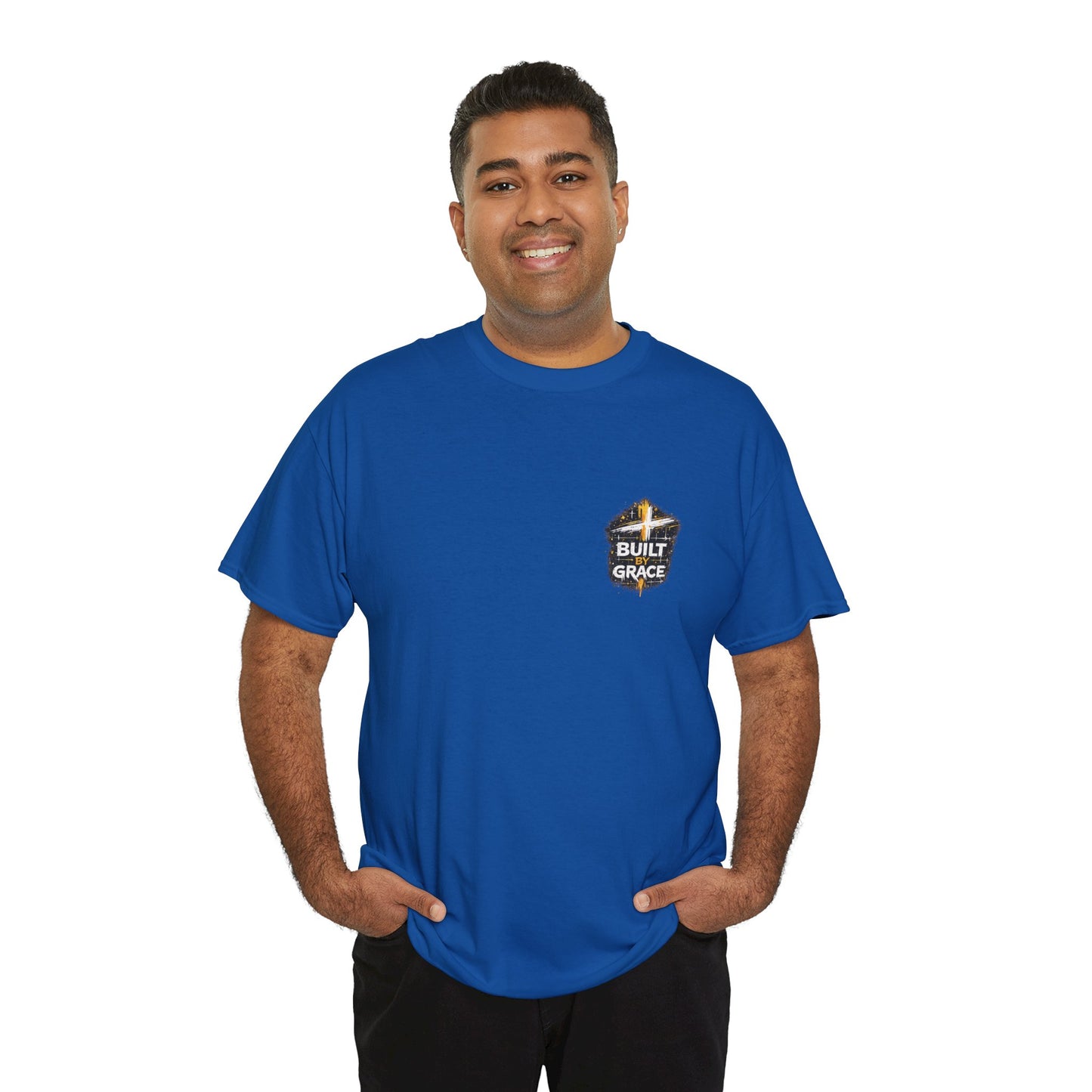 Built By Grace Christian Graphic T-Shirt | Still Under Construction Faith Streetwear Tee