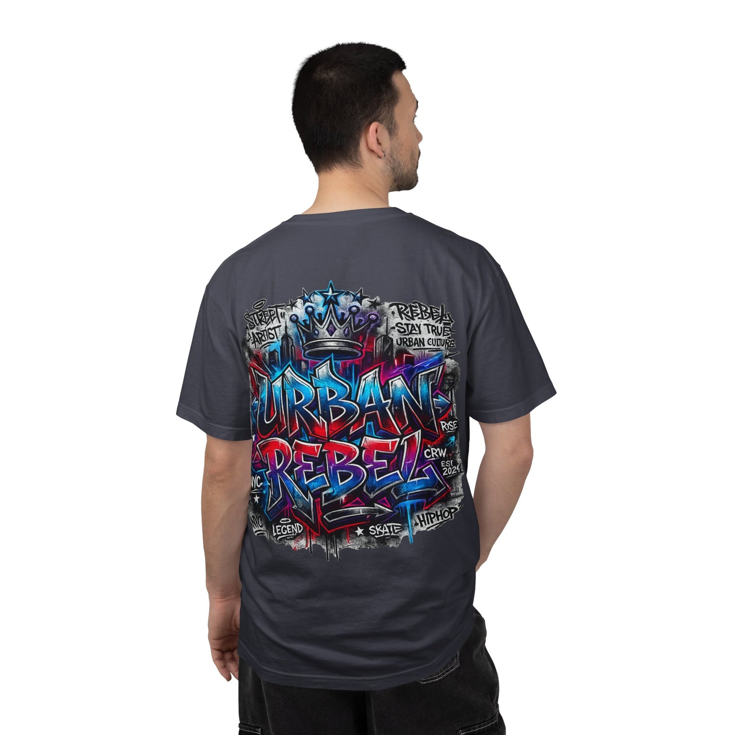 T-Shirt — Urban Rebel Graffiti Tee ("Urban Rebel" Back Design)