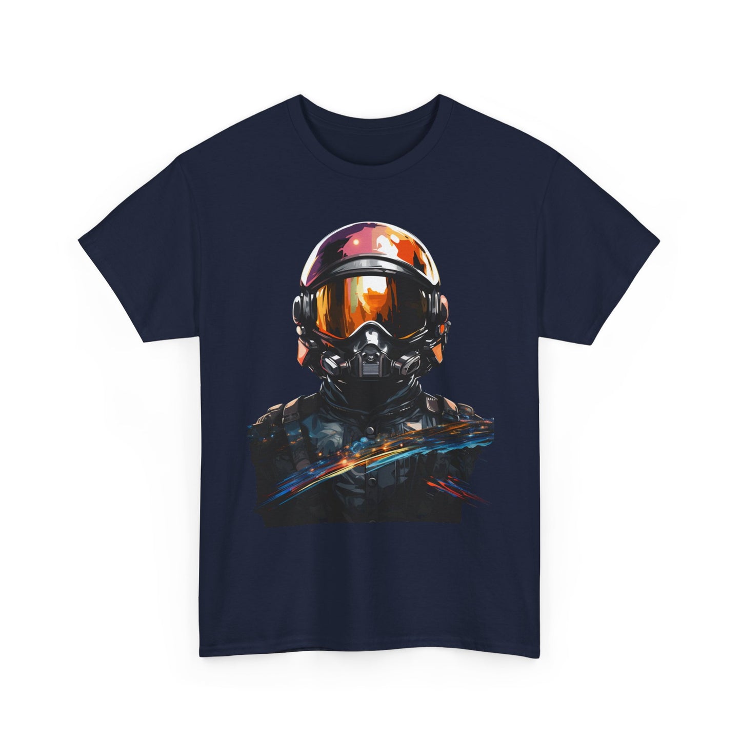 Cyberpunk Astronaut T-Shirt – Futuristic Space Helmet Graphic Tee | Neon Sci-Fi Streetwear Shirt | Gamer Aesthetic Clothing