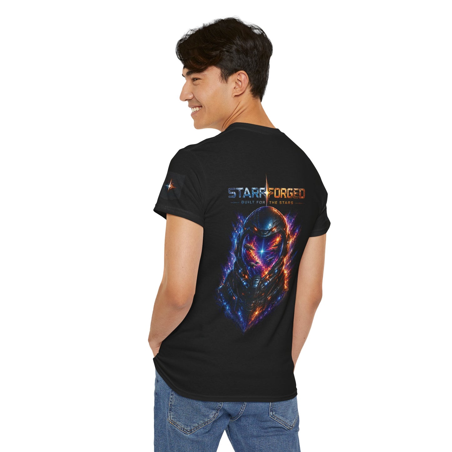Starforged T-Shirt | Built for the Stars Sci-Fi Space Graphic Tee, Futuristic Streetwear Shirt