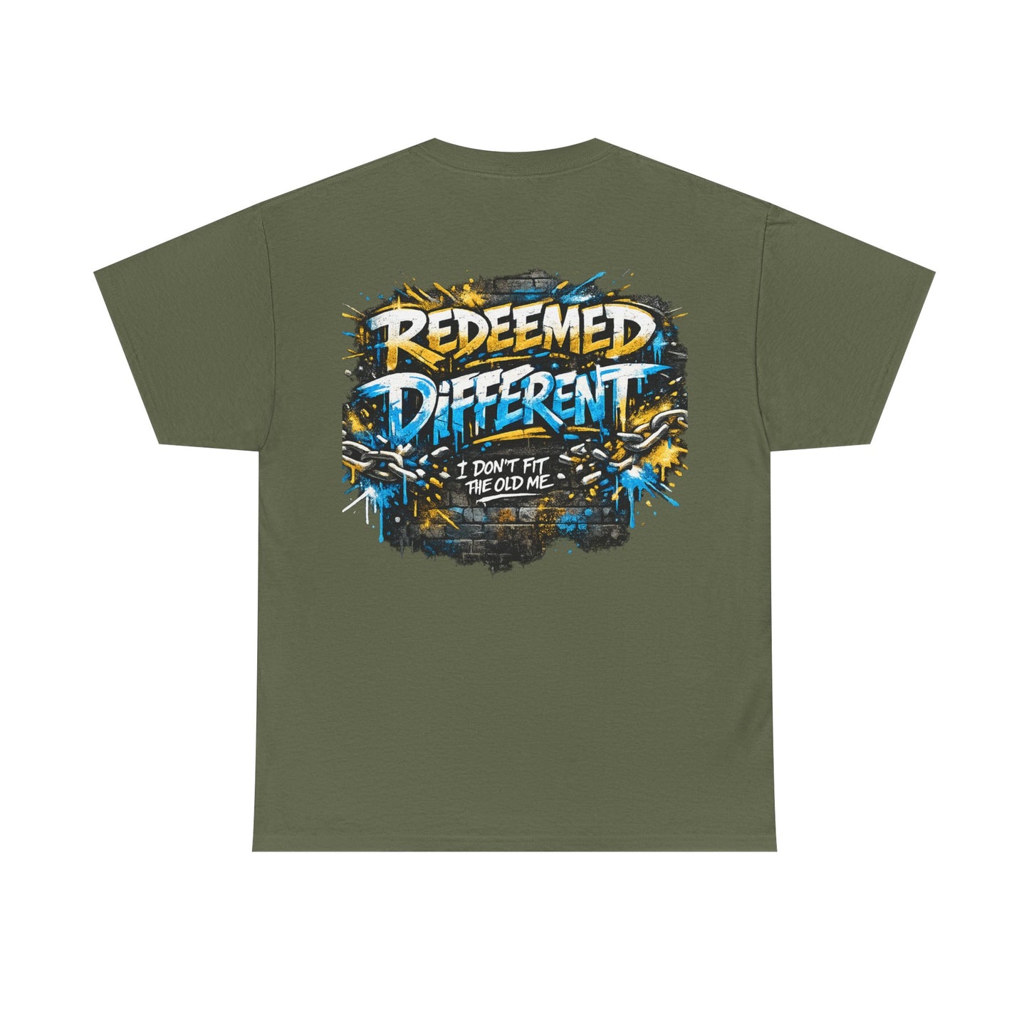 Redeemed Different Christian Graphic T-Shirt | Faith Streetwear Graffiti Tee