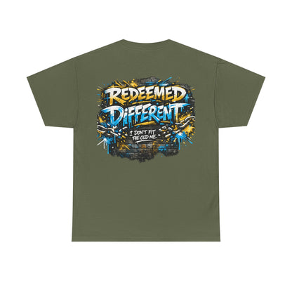 Redeemed Different Christian Graphic T-Shirt | Faith Streetwear Graffiti Tee