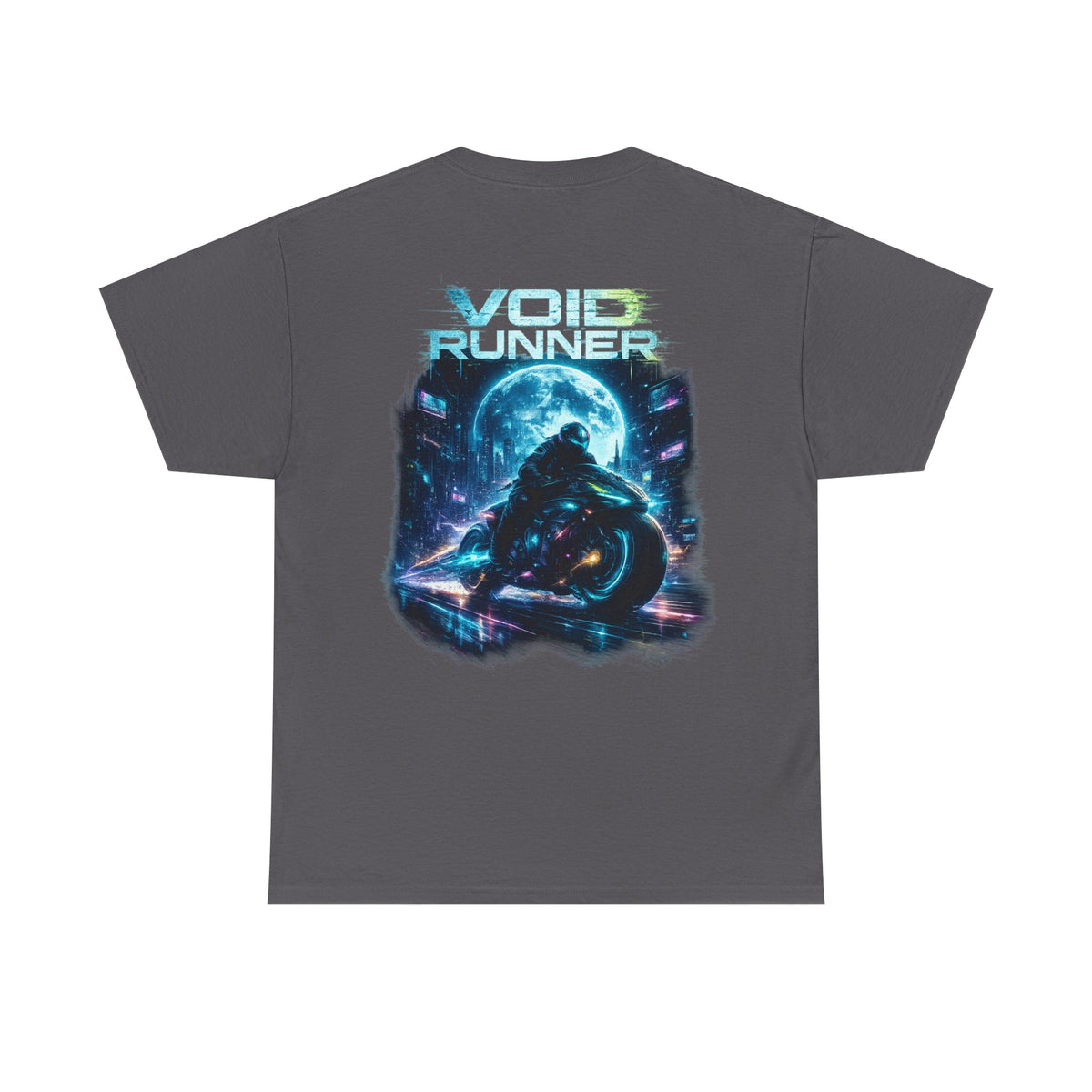 Void Runner Sci-Fi Motorcycle T-Shirt - back graphic