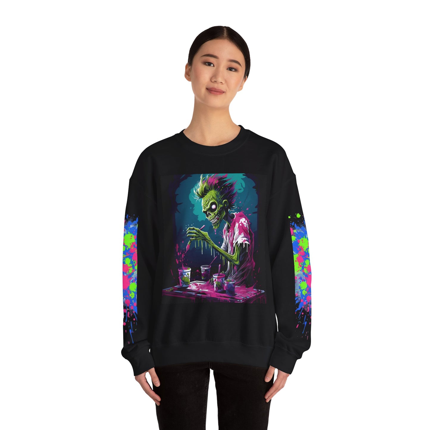 Zombie Painter sweatshirt | Death Is No Excuse For Art Block crewneck