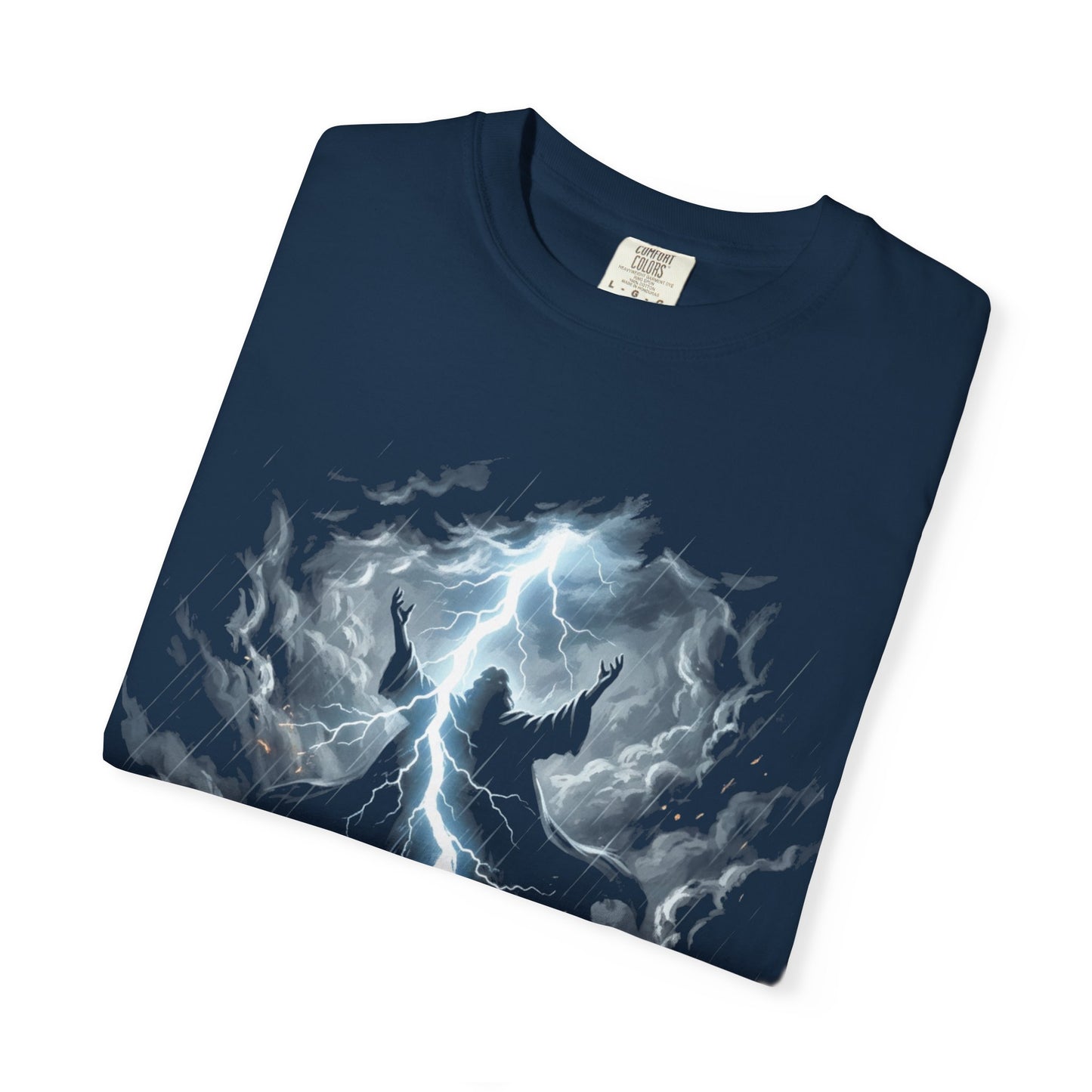 Psalm 18:11 Lightning Storm T-Shirt — Faith-Inspired Graphic Tee