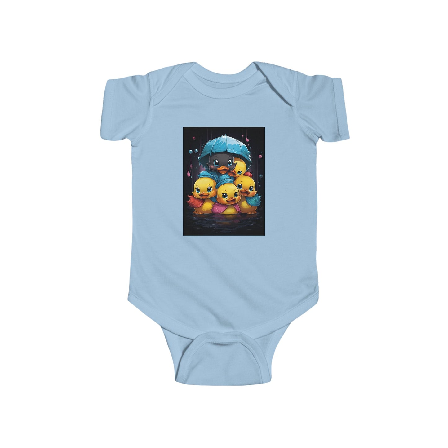 Cute Ducklings Under Umbrella Infant Bodysuit — Adorable Baby Onesie