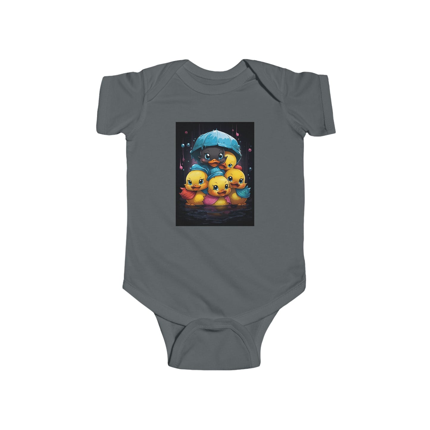 Cute Ducklings Under Umbrella Infant Bodysuit — Adorable Baby Onesie
