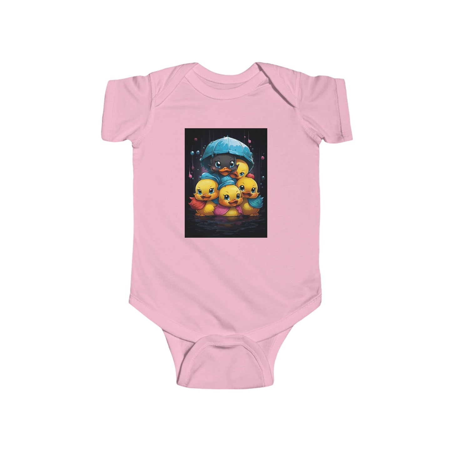 Cute Ducklings Under Umbrella Infant Bodysuit — Adorable Baby Onesie