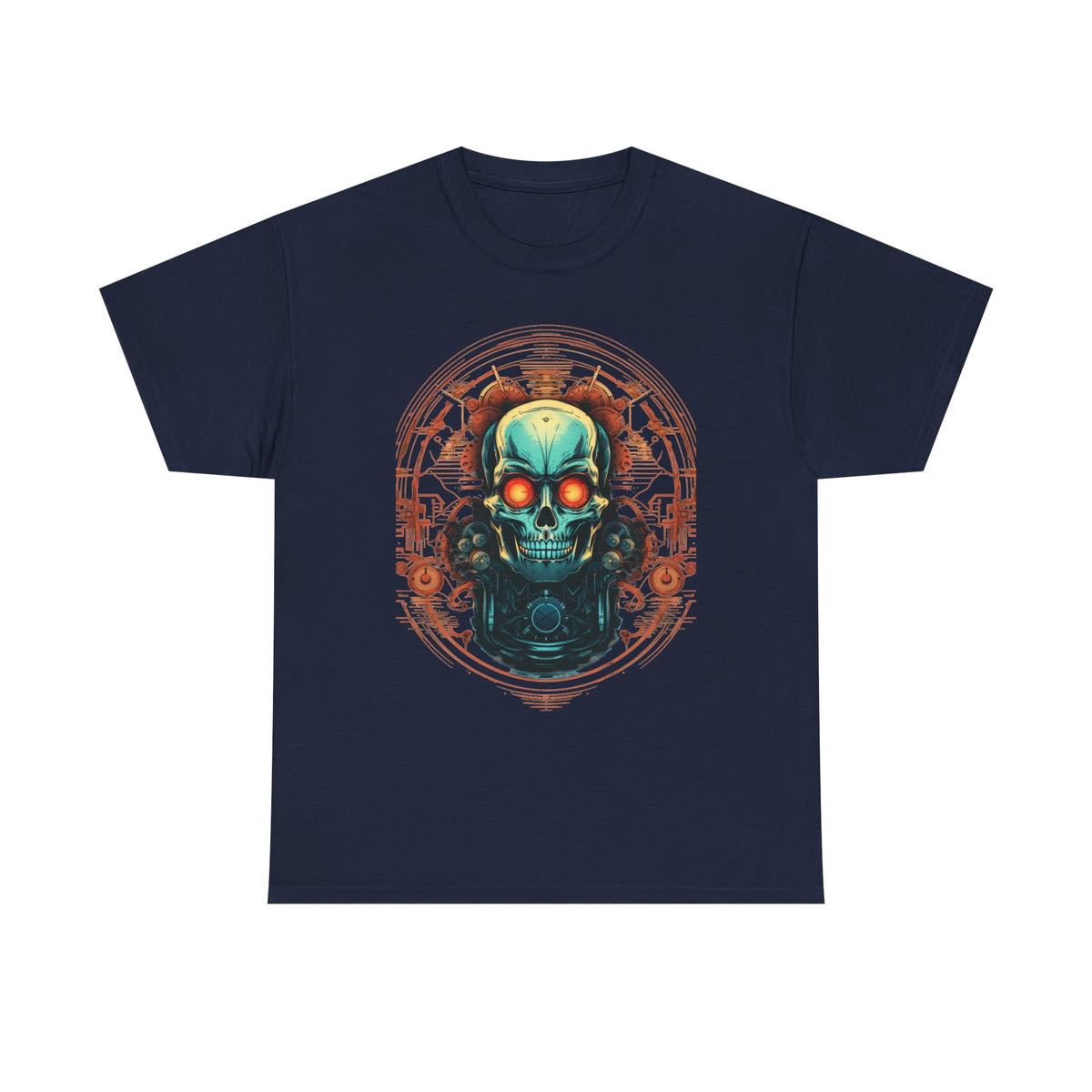 Steampunk Skull T-Shirt | Copper Gear Graphic - product view
