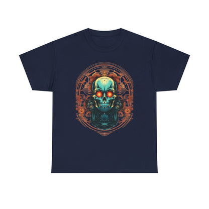 Steampunk Skull T-Shirt | Copper Gear Graphic - product view